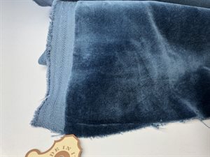 Fastvævet bomuldsvelour - drønlækker og azzurro piccione